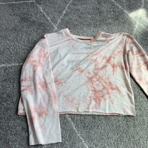tie dye cropped crewneck